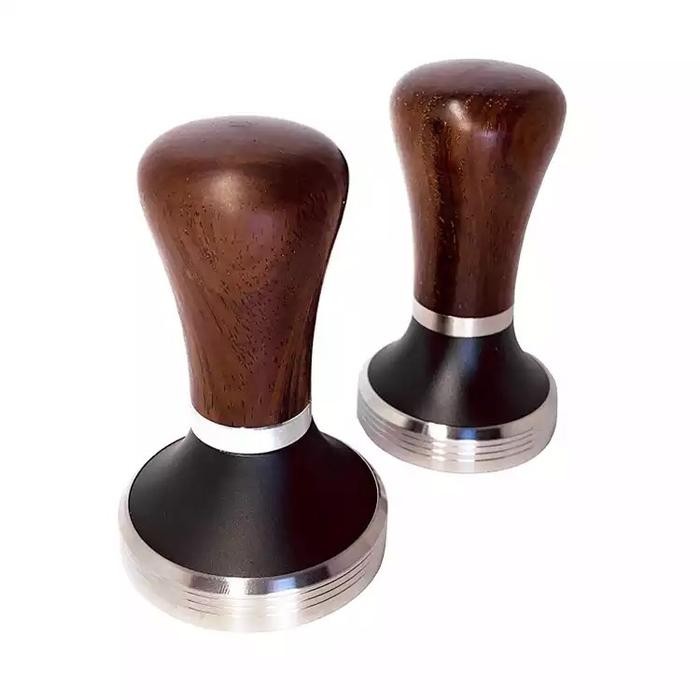 

ALF Espresso Coffee Tamper 58mm Walnut Handle Tamping Bubuk Kopi