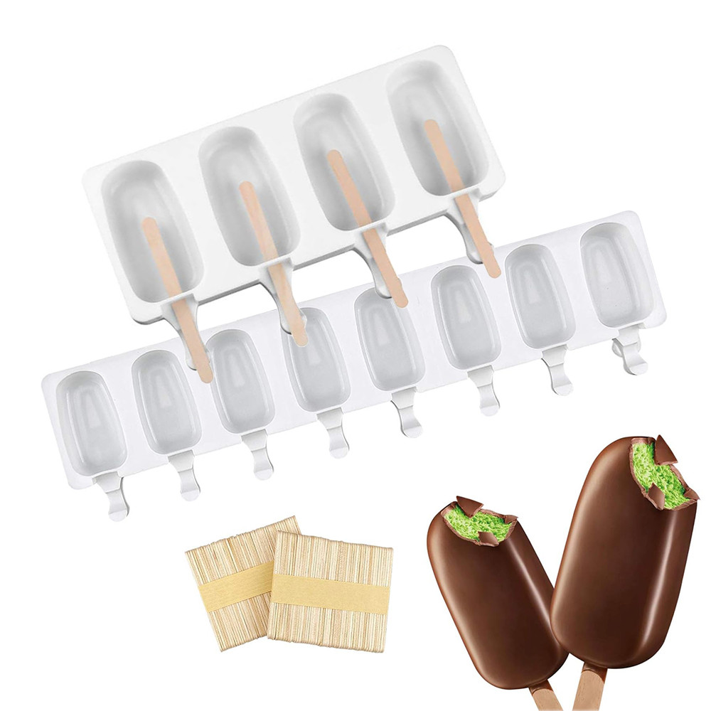 Ice Cream Mold Popsicle Mold, Silicone Simple Cream Popsicle Mold Cake Stick Mold Homemade Popsicle