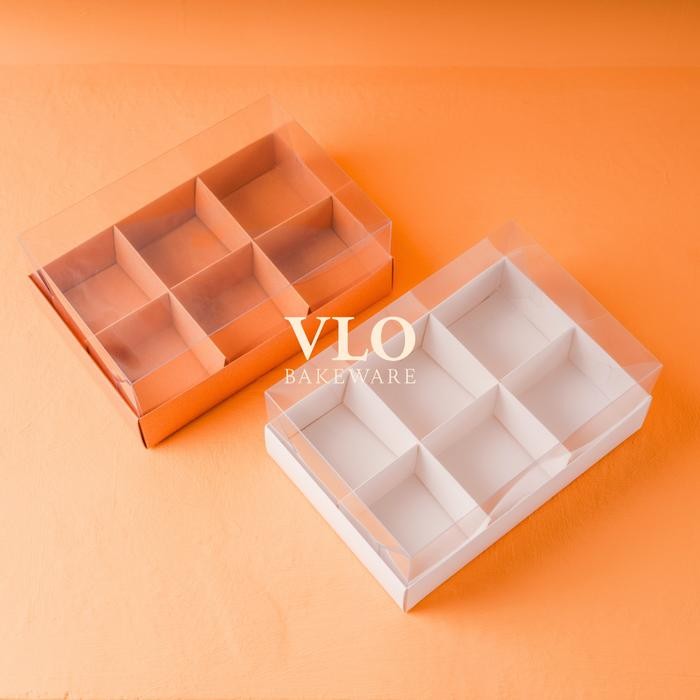 Kotak kue box donat sekat 6 box nastar sekat box kue sekat kotak puding Kode 626