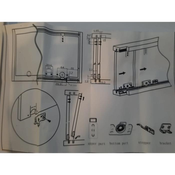 Rel Sliding Lemari / Rel Pintu Geser Lemari / Rel Sliding Tanam Sl-56