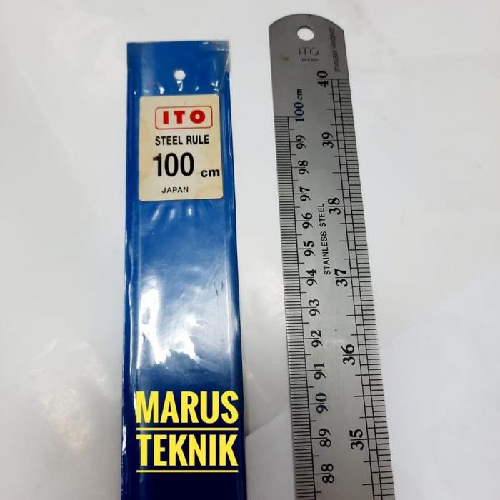 Penggaris Baja /Mistar Baja Ss 100 Cm Ito Asli Made In Japan