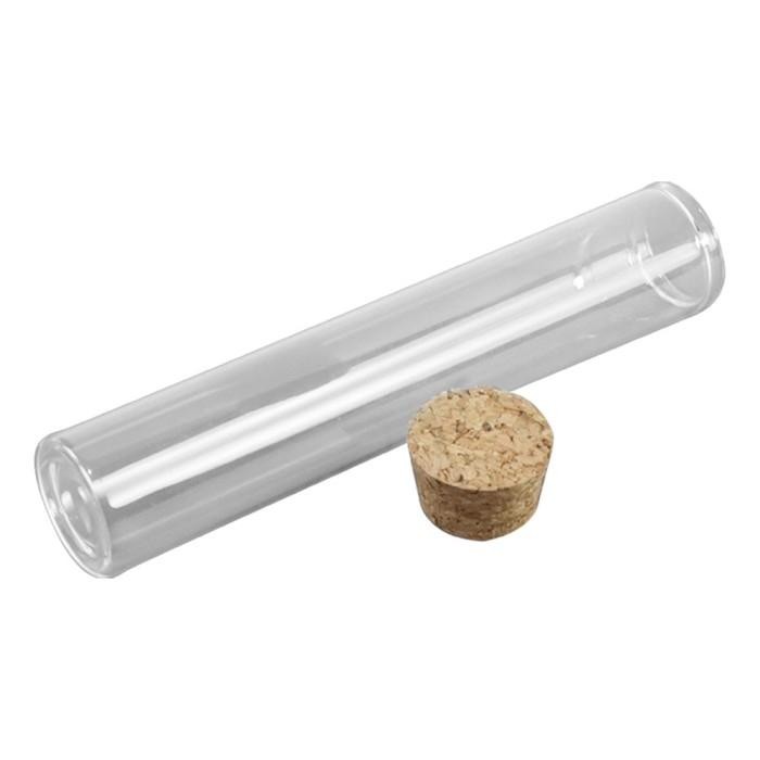 Toples Tabung Kaca Tutup Kayu 60 80 110 ml toples daun teh toples kopi toples teh Kode 638