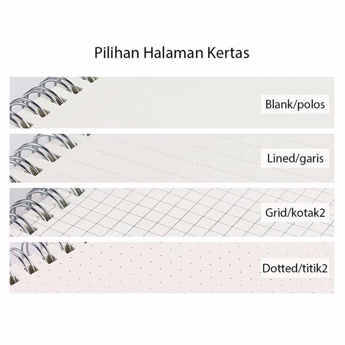 

Terlaris- Simple Style Spiral Notebook A4 Buku Tulis Sampul Plastik Transparan
