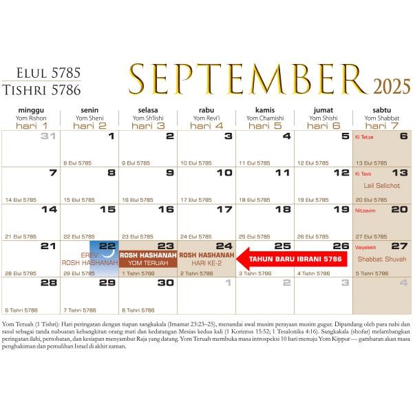 

Promo Kalender Alkitab Tahun Ibrani 5786 - Pey Vav (2025-2026) Berkualitas