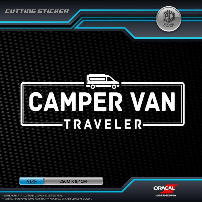 TERBARU STICKER CUTTING CAMPER VAN TRAVELER STIKER UNTUK KACA BODY MOBIL