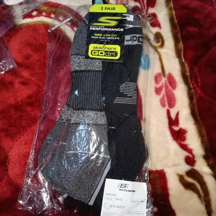 (Expert) Kaos kaki skechers dewasa smp size 46 isi 3pasang ORI