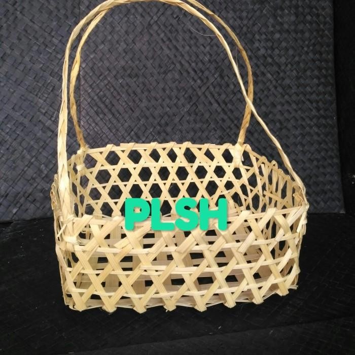 (Expert) Anyaman Bambu Tas Souvenir Tas Parcel Tas Hidangan 21x21x8