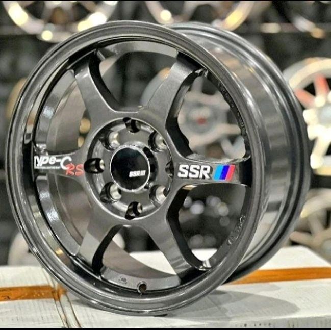 velg racing SSR type C ring 14 pcd 4x100/114 velg mobil brio agya ayla