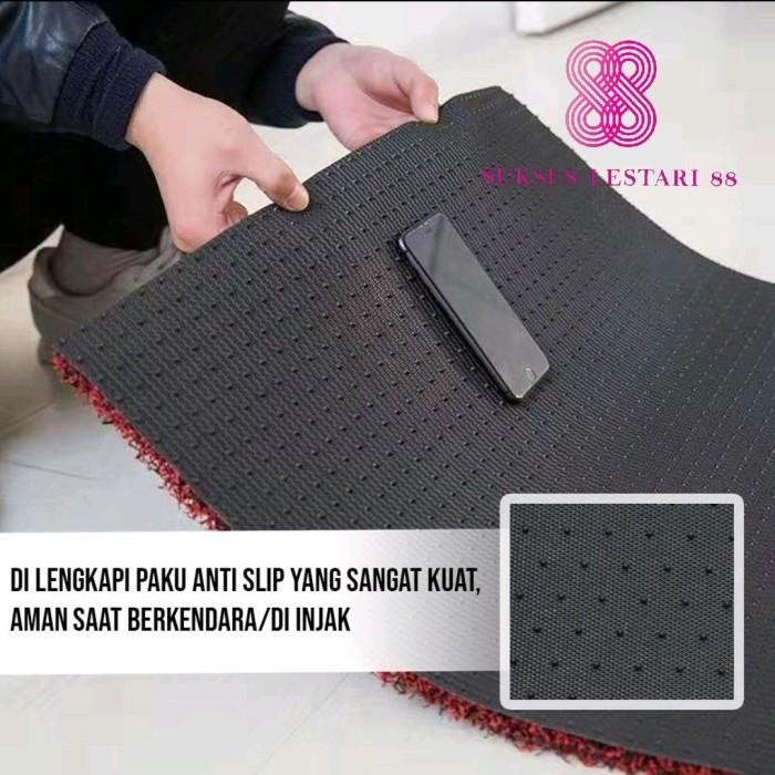 Karpet Mobil Premium Hyundai Stargazer Mie Bihun 2 Warna - Merah Hitam, Tanpa Bagasi