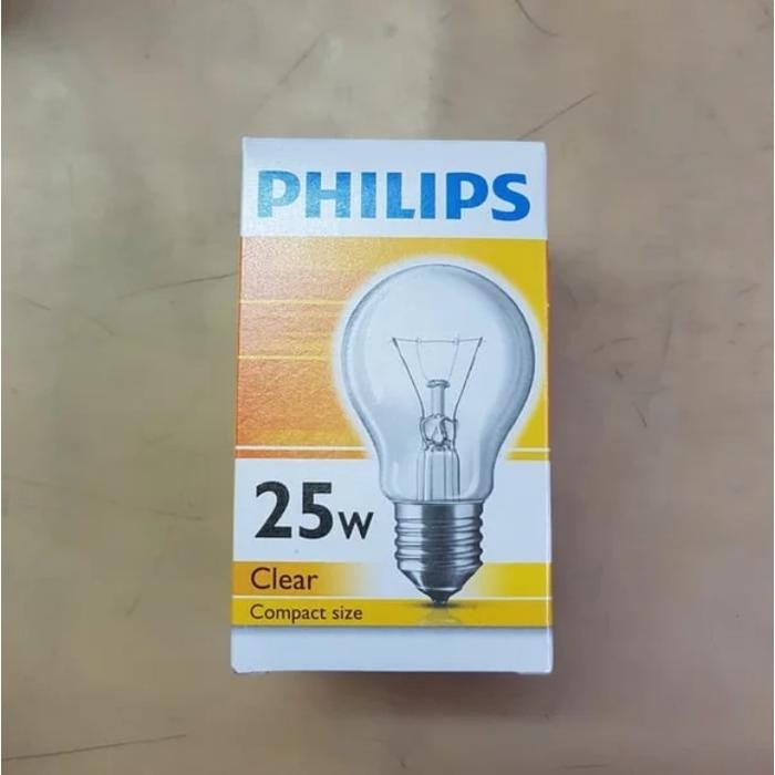 (Expert) Lampu Pijar Philips Clear 25 w Watt 25W Standard Bulb E27