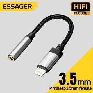 Essager Splitter Audio Adapter Converter Lightning For Iphone 11 12 13 14 Series Konektor Earphone