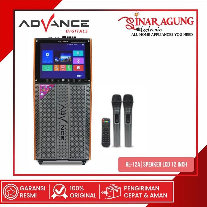 Advance Kl12 Kl-12 Speaker Bluetooth 12" Dengan Tv Lcd 15" Karaoke Pasti Ori