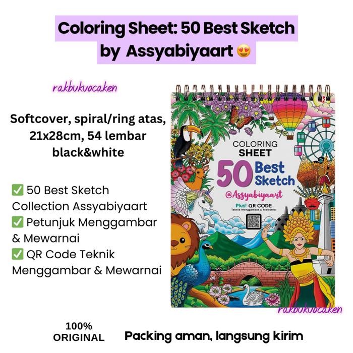 

Buku Coloring Sheet : 50 Best Sketch - Assyabiyaart