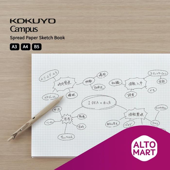 

Kokuyo Campus Spread Paper A3 A4 B5 Sketch Book Buku Gambar Sketsa
