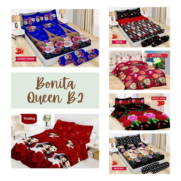 Sprei Bonita Queen B2 160x200cm [GROSIR/ECER MURAH]