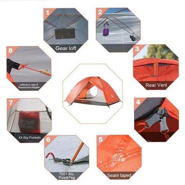 Tenda Camping Mis Mountain Inn Sport Morning 2+ Air Ultralight