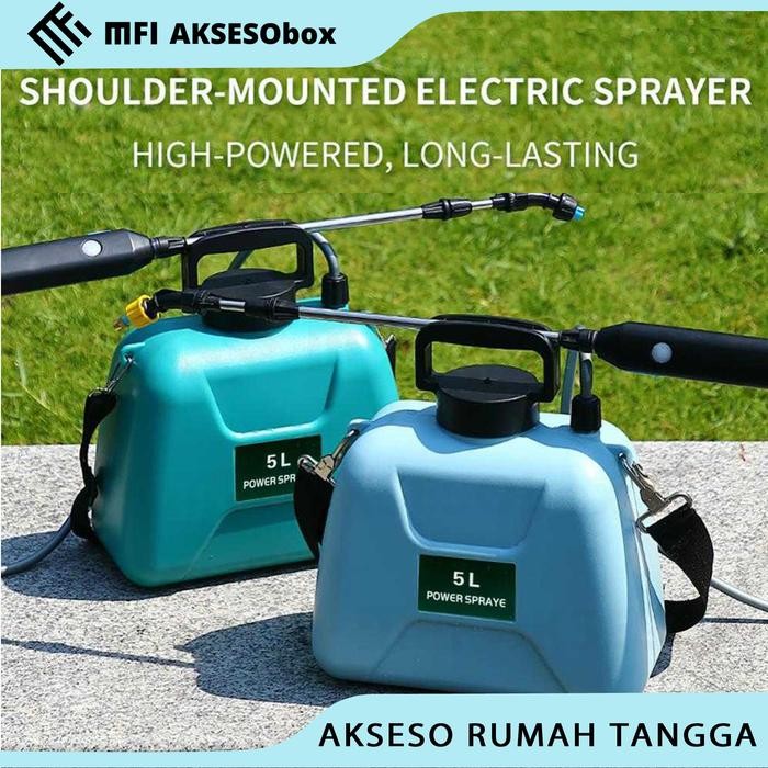 SEMPROTAN SPRAYER HAMA TANAMAN ELEKTRIK GENDONG MX DENGAN BOTOL 5L