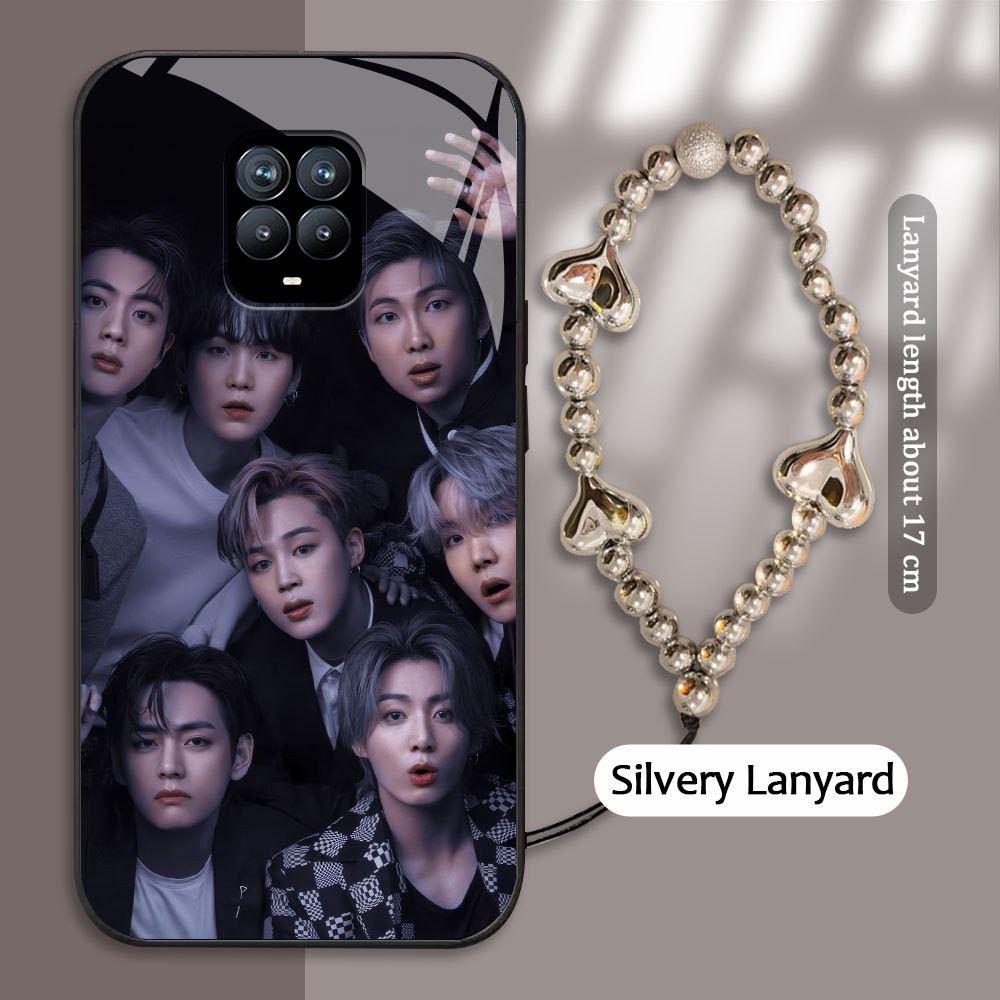 Tempered Glass case For Xiaomi RedMi Note 4 4x 7 8 9s 9 pro max kasing Handphone Poster BTS Korea Ca