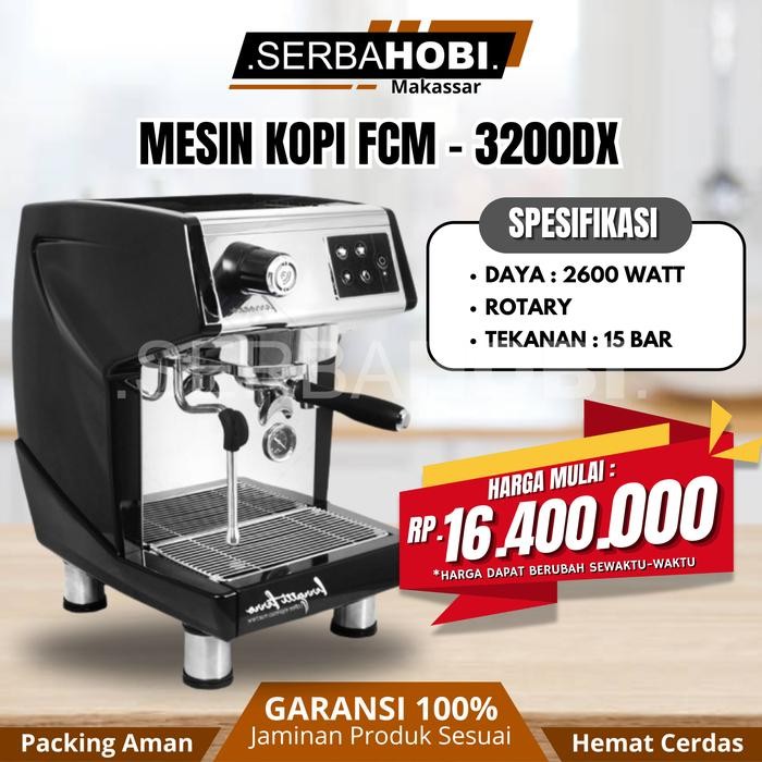 TERBARU Coffee Maker Espresso Machine FCM3200DX / Mesin Kopi FCM-3200DX Rotary