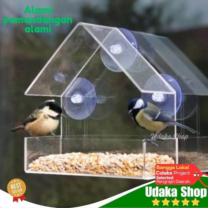 tempat makan burung liar tempel