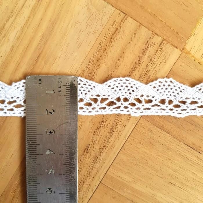 [Expert] Renda katun / renda rajut 10yard lebar 2 cm tipe 009 kipas renda kait