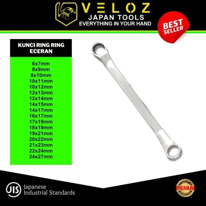 VELOZ ECERAN kunci ring 19x21 20x22 21x23 22x24 24x27 box end wrench