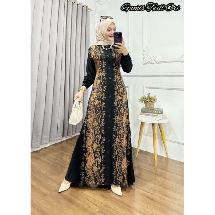 Gamis Twill Ori Gamis Twill Batik Gamis Twill Jumbo Gamis Busui Larasati Collection