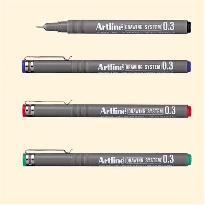 

Spidol Drawing Pen Marker Artline 0,3 Mm - Ek-233