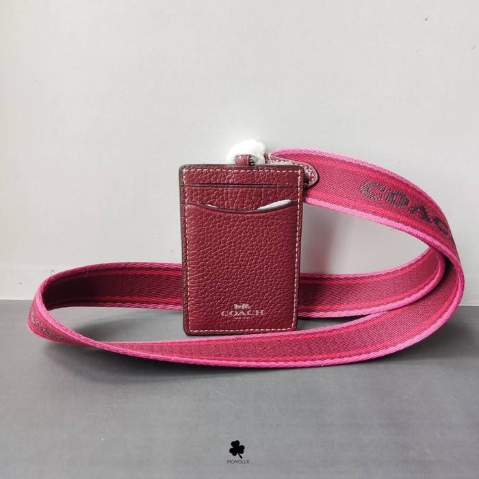 

NWT C*OACH PEBBLED LEATHER LANYARD WINE MULTI MURAH RECOMMENDED