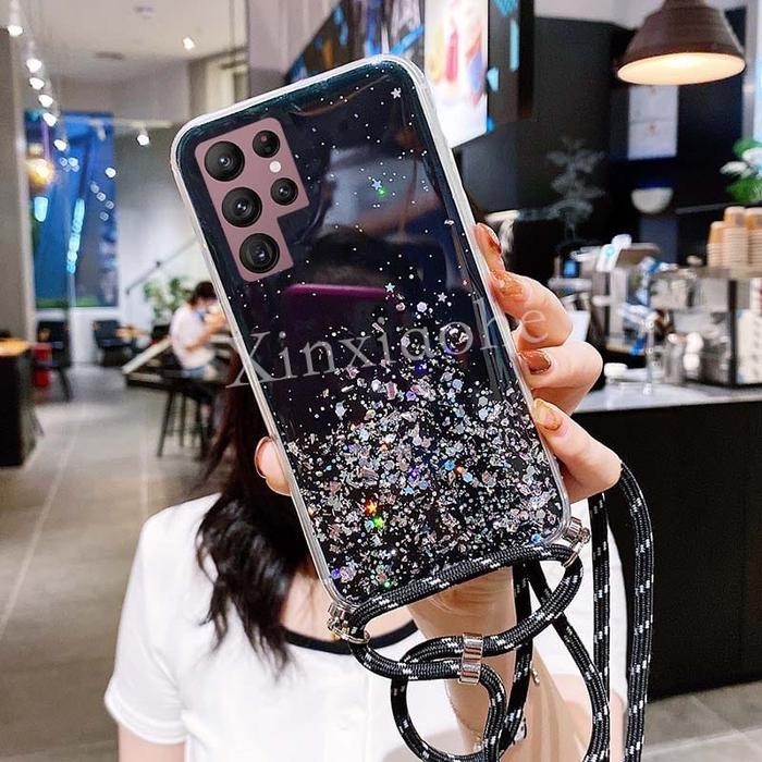 

CASE TALI NAGITA SAMSUNG S24 ULTRA 2024 LANYARD GLITTER GANTUNGAN