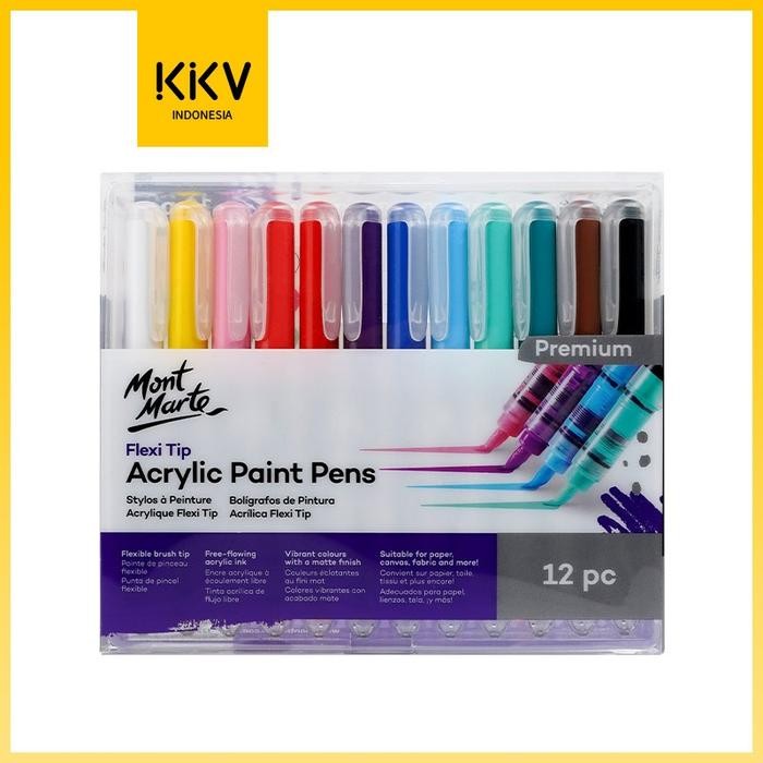 

Promo Ohsome - Mont Marte Mpn0130 Acrlic Paint Pen Spidol Akrilik 12 Set Berkualitas