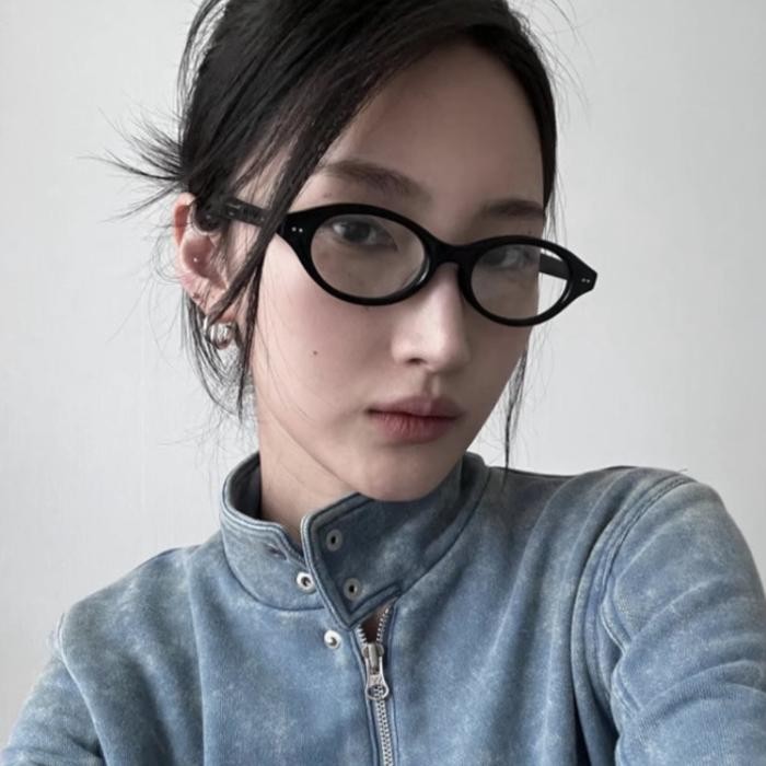 ZhamusLeopard Print Cat Eye Frame Optical Glasses Anti Blue Light Glasses Trendy Versatile Glasses