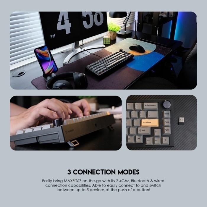 (Expert) Fantech Maxfit 67 MK858 Modular Mechanical Gaming Keyboard Maxfit67