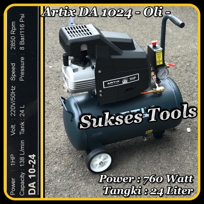 Populer Kompresor Angin Listrik Artix Da 1024 Da1024 Kompressor 1 Hp 24 Liter