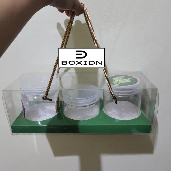 Box Mika 3 Jar Kue Kering Box Mika 3 Toples Kotak Hamper Cookies 600ml