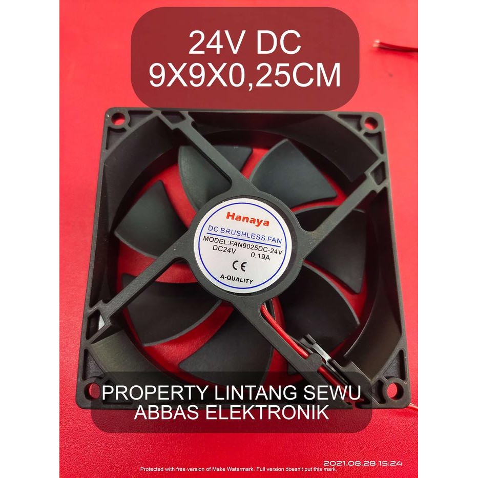 (Expert) FAN KIPAS 9CM DC 24 VOLT MESIN LAS POWER AMPLIFIER DC 24 VOLT BRUSHLE
