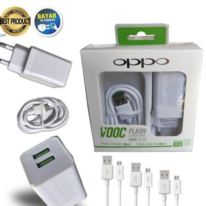 (Expert) Charger 2 Lubang Micro USB P11 P-11 4A 4 A VOOC HP Handphone Vivo