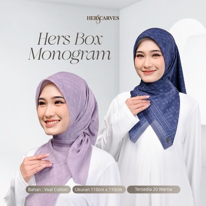 [MONOGRAM] - Her Scarves Motif Monogram Voal Premium
