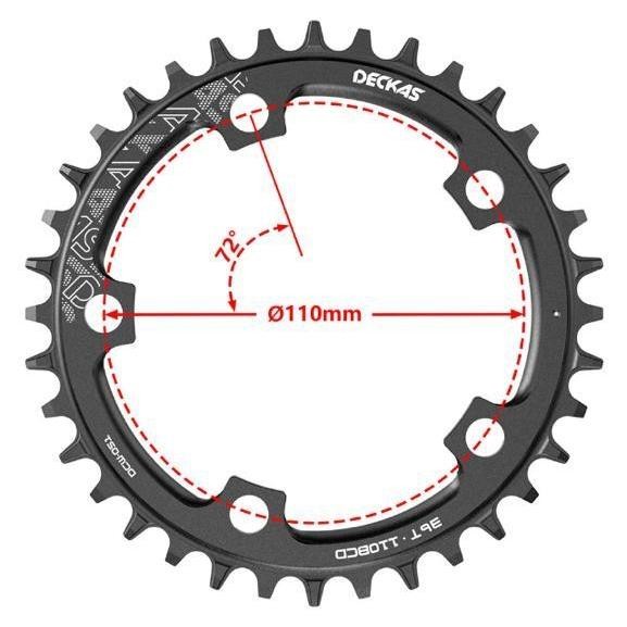 Chainring 36T 38T 40T 42T Deckas 110 Bcd Narrow Wide