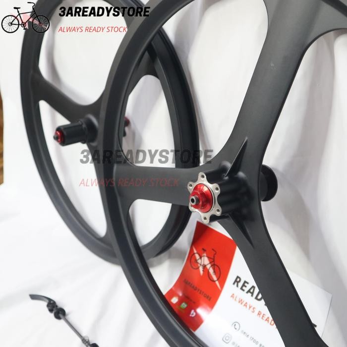 Wheelset / Velg Sepeda Seli Alloy 22" Inch 3 Palang