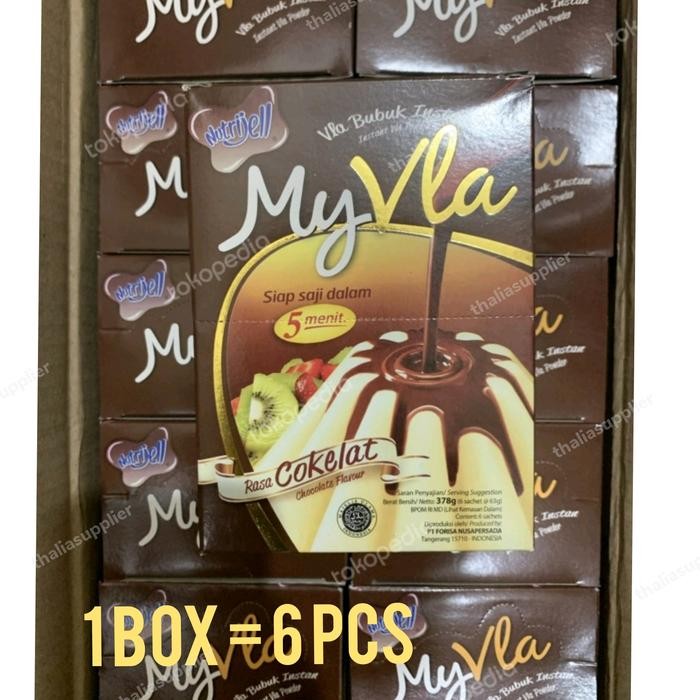 

NUTRIJELL MYVLA COKLAT BUBUK 1 BOX=60GR X 6 SACHET, ENAK & PRAKTIS