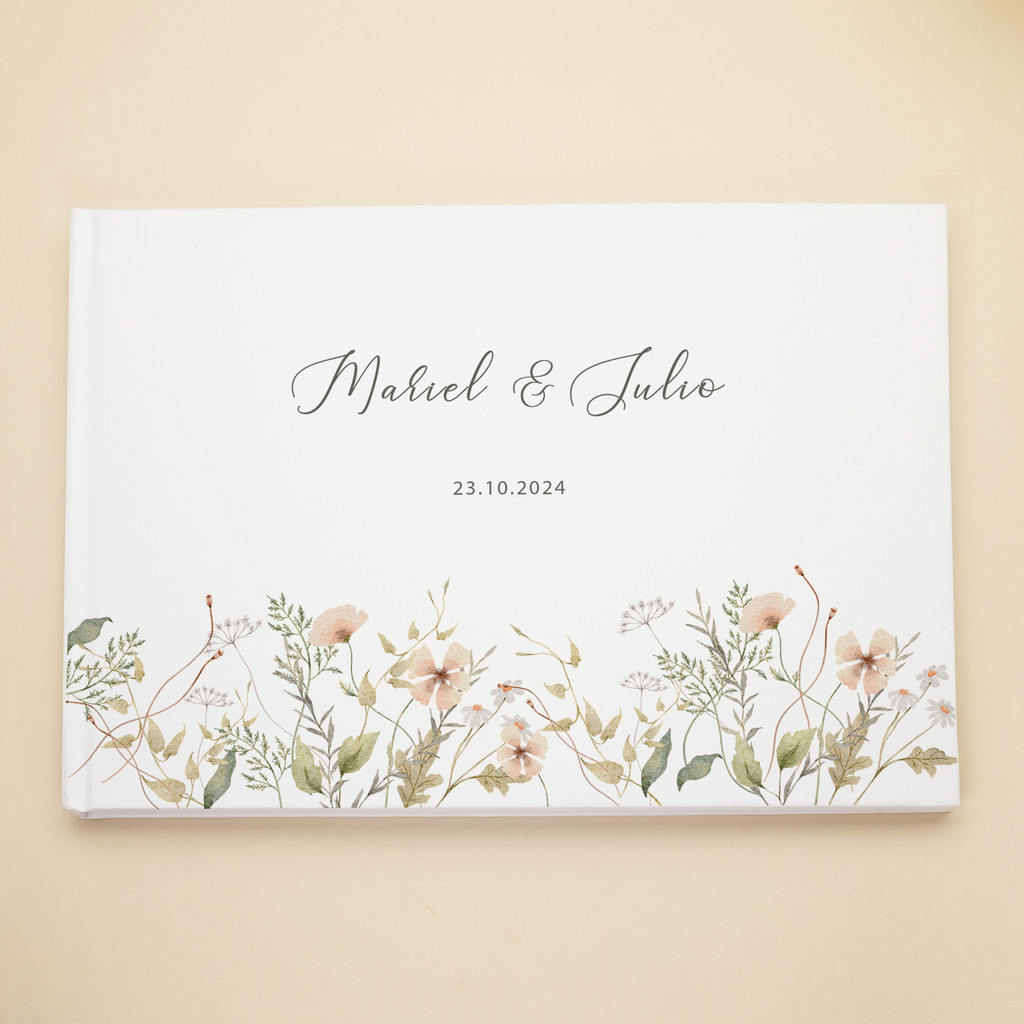 Custom Wedding Guestbook Personalized Wedding Book Signature Book for Wedding Guests Sign White