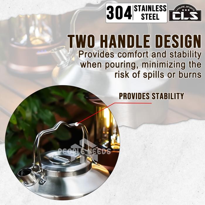 Teko Camping 1 Liter Stainless Steel 304 Two Handle Cls Teko Camping Pasti Diskon