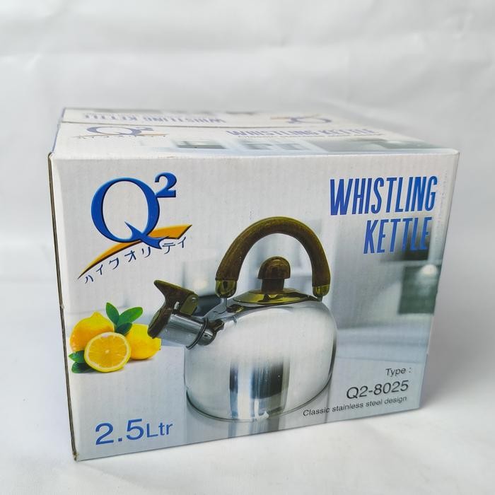 Teko Bunyi Stainless Steel Q2 8025 Q2-8025 Tea Kopi Masak Air Pasti Ori