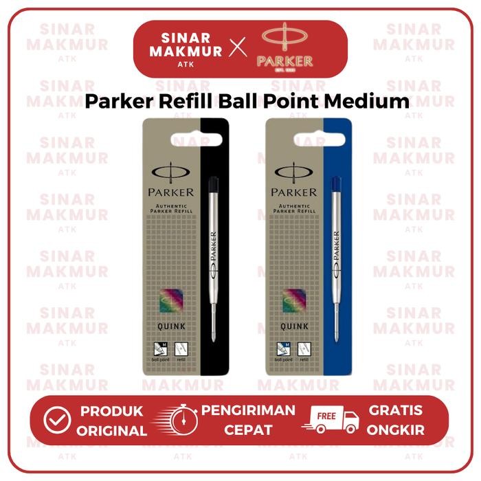 

Refill Ball Point/Sign Pen Hitam/Biru M/Medium Blister Parker (Pcs)