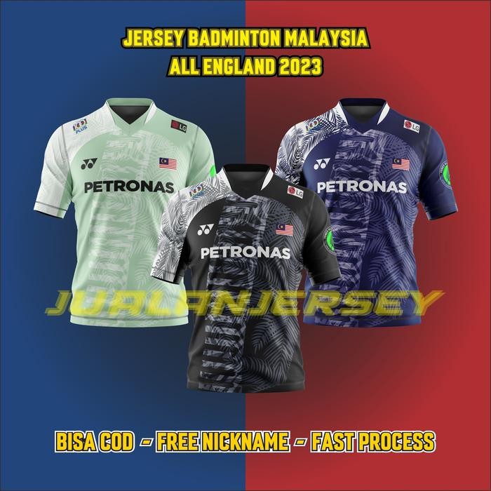 Jersey Badminton Malaysia ALL ENGLAND 2023 premium Free custom