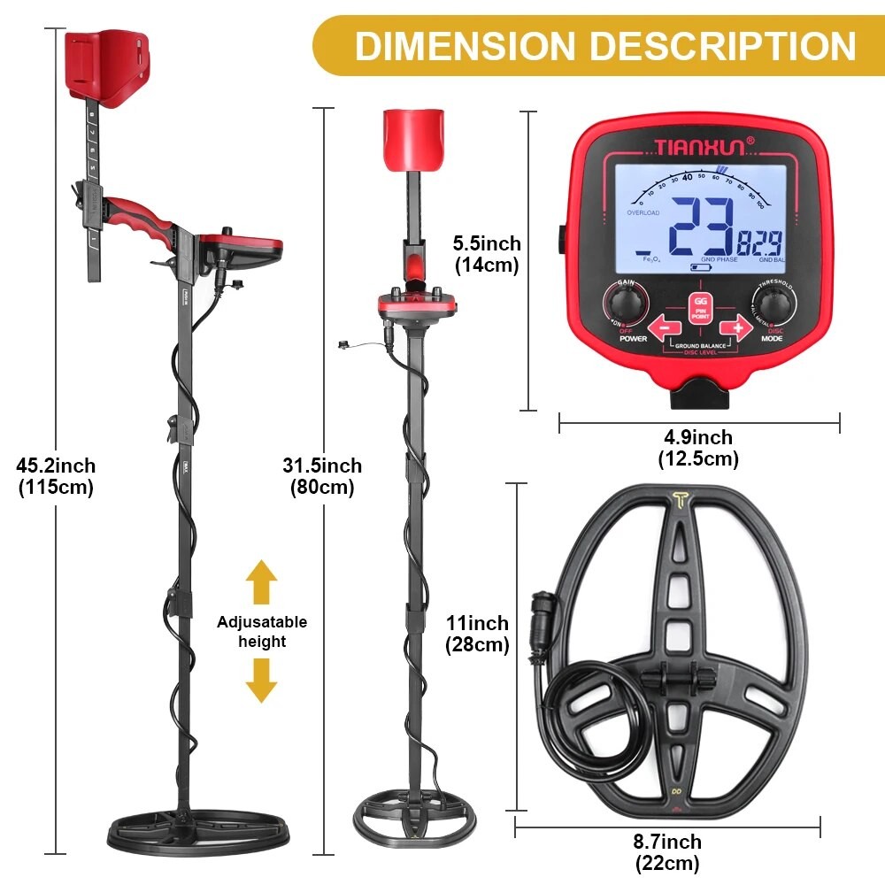 Metal Detector TX-850L Gold Metal Detector High Performance Underground Metal Detector Finder
