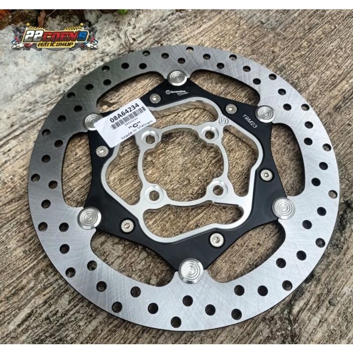 Stok Terbatas! Rem Piringan Disk Cakram Brembo Floating Cnc Diameter 260Mm Vario Beat Mio Lubang 4