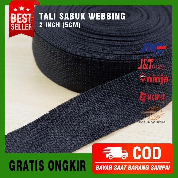 [Expert] Tali Webbing / Bisban Pelipit 4cm Tebal Bahan Nylon Untuk
