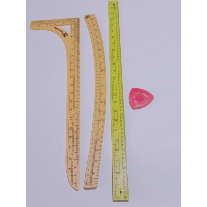 [Expert] Penggaris pola jahit besar isi 4 item penggaris siku+Penggaris